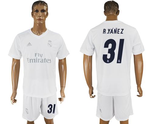 Real Madrid #31 R.Yanez Marine Environmental Protection Home Soccer Club Jersey - Click Image to Close
